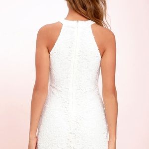 LULUS white lace dress